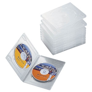 ELECOM DVDトールケース 2枚収納 10枚セット クリア DVDトールケース 2枚収納 10枚セット クリア CCD-DVD06CR