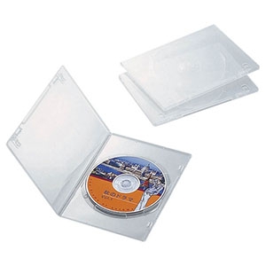 ELECOM 【生産完了品】DVDトールケース スリムタイプ 1枚収納 3枚セット CCD-DVDS01CR
