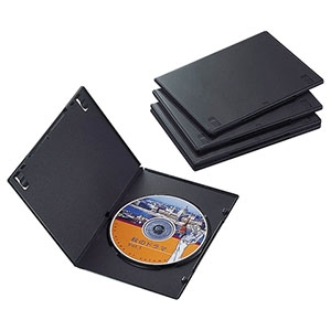 ELECOM 【生産完了品】DVDトールケース スリムタイプ 1枚収納 5枚セット CCD-DVDS02BK