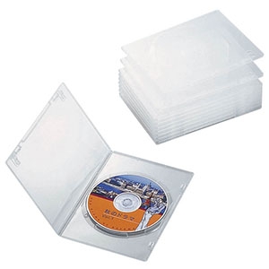 ELECOM DVDトールケース スリムタイプ 1枚収納 10枚セット クリア CCD-DVDS03CR