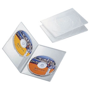 ELECOM 【生産完了品】DVDトールケース スリムタイプ 2枚収納 3枚セット クリア CCD-DVDS04CR