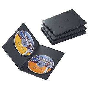 ELECOM 【生産完了品】DVDトールケース スリムタイプ 2枚収納 5枚セット CCD-DVDS05BK