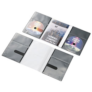 ELECOM 【生産完了品】CD・DVD用ソフトケース スリムタイプ トールサイズ 2枚収納 10枚入 CCD-DP2D10BK