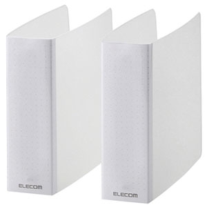 ELECOM DVD・CD不織布ケース専用ファイル 24枚収納 2冊セット ホワイト CCD-B01WCR