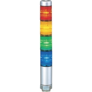 パトライト LED超小型積層信号灯 点灯・ショートボディタイプ φ30mm 4段式(赤・黄・緑・青) MPS-402-RYGB