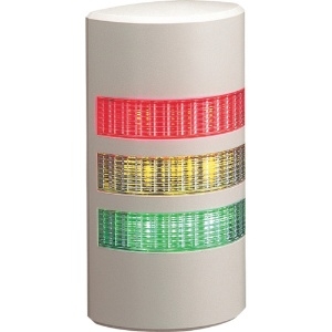 パトライト LED壁面取付積層信号灯 《シグナル・タワー ウォールマウント》 点灯/点滅/ブザータイプ 3段式(赤・黄・緑) ライトグレー LED壁面取付積層信号灯 《シグナル・タワー ウォールマウント》 点灯/点滅/ブザータイプ 3段式(赤・黄・緑) ライトグレー WEP-302FB-RYG