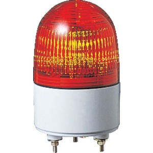 パトライト 【生産完了品】LED小型表示灯 点灯/点滅タイプ 定格電圧AC200V φ82mm 赤 PES-200A-R