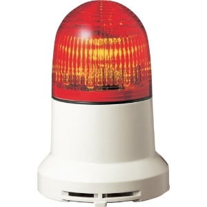 パトライト 【生産完了品】LED小型表示灯点灯/点滅/ブザータイプ定格電圧AC100Vφ82mm赤 PEW-100AB-R