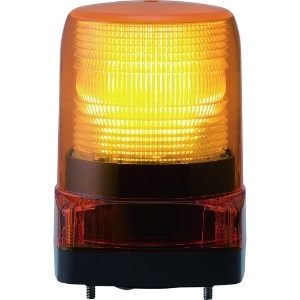 パトライト LED小型フラッシュ表示灯 トリプルフラッシュタイプ 屋内/屋外両用 定格電圧DC48V φ100mm 黄 LFH-48S-Y