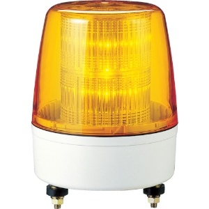 パトライト 【生産完了品】LED中型表示灯 流動/点滅タイプ 定格電圧AC100V φ162mm 黄 KPE-100A-Y