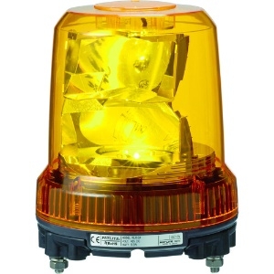パトライト LED大型回転灯 《パトライト》 強耐震型 定格電圧AC100〜240V φ162mm 取付ピッチφ120mm 黄 RLR-M2-P-Y