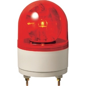 パトライト 【生産完了品】小型回転灯 《パトライト》 ガラス球G18/BA15S 定格電圧AC100V φ100mm 赤 RH-100A-R