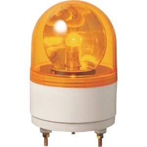 パトライト 【生産完了品】小型回転灯 《パトライト》 電子ブザータイプ ガラス球G18/BA15S 定格電圧AC100V φ100mm 黄 RHB-100A-Y