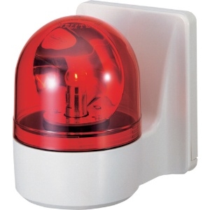 【生産完了品】小型回転灯 《パトライト》 壁面取付タイプ ブザータイプ ガラス球G18/BA15S 定格電圧AC100V φ100mm 赤  WHB-100A-R