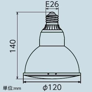 日動工業 【生産完了品】常設用LED投光器 水銀灯(レフ球)200W相当 ワイドタイプ 高演色LED電球 ハイスペックエコビック14W 昼白色 口金E26 電線1.5m 切放し 黒色 常設用LED投光器 水銀灯(レフ球)200W相当 ワイドタイプ 高演色LED電球 ハイスペックエコビック14W 昼白色 口金E26 電線1.5m 切放し 黒色 ATL-E14-BK-5000K 画像4