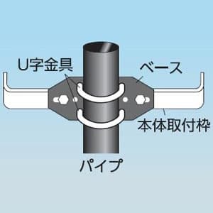 日動工業 パイプ用固定金具 パイプ径φ80・90用 パイプ用固定金具 パイプ径φ80・90用 LMF-P90 画像2