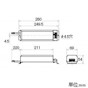 コイズミ照明 専用電源ユニット ON-OFFタイプ 100〜254V対応タイプ 速結端子付(送り付) 専用電源ユニット ON-OFFタイプ 100〜254V対応タイプ 速結端子付(送り付) XE91228E 画像3