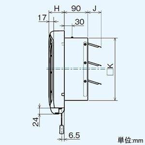 三菱 【生産完了品】標準換気扇 ワンタッチフィルタータイプ 交換形 台所用 連動式シャッター 引きひも付 プラグ付電源コード 羽根径20cm 標準換気扇 ワンタッチフィルタータイプ 交換形 台所用 連動式シャッター 引きひも付 プラグ付電源コード 羽根径20cm EX-20LF6 画像3