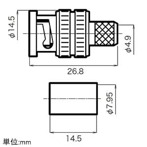 ジェフコム BNC型ストレートプラグ 50Ω・圧着タイプ 適合ケーブル:5D-2V 2個入 BNC型ストレートプラグ 50Ω・圧着タイプ 適合ケーブル:5D-2V 2個入 LBNC-5D-2P 画像2