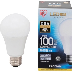 アイリスオーヤマ 【販売終了】LED電球 屋内用 広配光タイプ 明るさ100W形相当 消費電力13.6W 昼白色 E26口金 密閉型器具対応 LED電球 屋内用 広配光タイプ 明るさ100W形相当 消費電力13.6W 昼白色 E26口金 密閉型器具対応 LDA14N-G-10T5 画像2