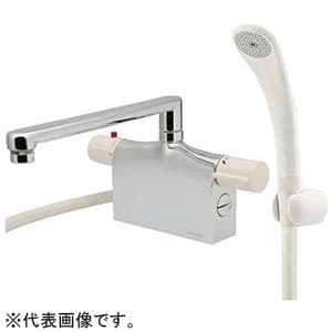 カクダイ 【販売終了】サーモスタットシャワー混合栓 節湯型 デッキタイプ 取付芯々85・100〜102・120mm対応 逆流防止機能・シャワーホース付 サーモスタットシャワー混合栓 節湯型 デッキタイプ 取付芯々85・100〜102・120mm対応 逆流防止機能・シャワーホース付 175-009