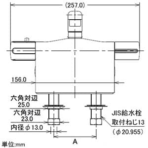 カクダイ 【販売終了】サーモスタットシャワー混合栓 節湯型 デッキタイプ 取付芯々100〜102mm対応 逆流防止機能・シャワーホース付 サーモスタットシャワー混合栓 節湯型 デッキタイプ 取付芯々100〜102mm対応 逆流防止機能・シャワーホース付 175-002 画像3