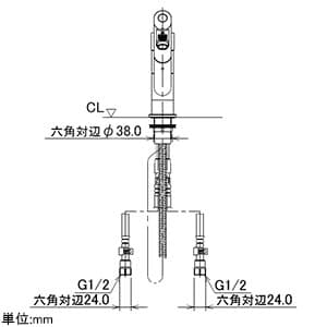 カクダイ 【販売終了】シングルレバー引出し混合栓 《Ren》 節湯型 ブレードホースタイプ 取付穴径36〜38mm 吐水口高さ140.5mm 逆流防止機能付 シングルレバー引出し混合栓 《Ren》 節湯型 ブレードホースタイプ 取付穴径36〜38mm 吐水口高さ140.5mm 逆流防止機能付 118-132 画像4