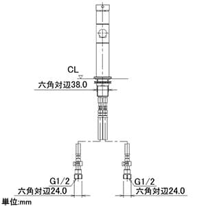 カクダイ 【販売終了】シングルレバー混合栓 《VARUNA》 ブレードホースタイプ 取付穴径36〜38mm 吐水口高さ132.5mm 逆流防止機能付 シングルレバー混合栓 《VARUNA》 ブレードホースタイプ 取付穴径36〜38mm 吐水口高さ132.5mm 逆流防止機能付 117-129 画像3