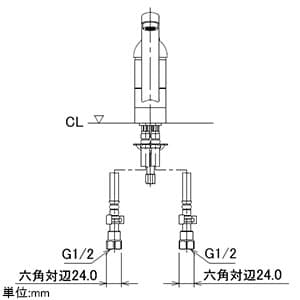 カクダイ 【販売終了】シングルレバー混合栓 節湯型 ブレードホースタイプ 取付穴径36〜38mm 吐水口高さ151.5mm 逆流防止機能付 シングルレバー混合栓 節湯型 ブレードホースタイプ 取付穴径36〜38mm 吐水口高さ151.5mm 逆流防止機能付 117-105 画像3