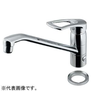 カクダイ 【販売終了】シングルレバー混合栓 節湯型 ブレードホースタイプ 取付穴30・36〜38mm 吐水口高さ163.5mm 逆流防止・分水孔・アダプター付 117-064