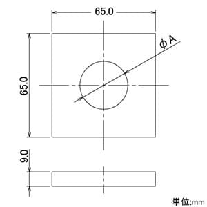 カクダイ 【販売終了】ワンホール混合栓取付補強板 取付穴径30mm用 ワンホール混合栓取付補強板 取付穴径30mm用 107-820-30 画像2