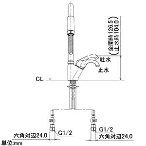 カクダイ 【販売終了】シングルレバー混合栓 《ASURA》 節湯型 ブレードホースタイプ 取付穴径35〜38mm 吐水口高さ218mm 逆流防止機能・シャワー付 シングルレバー混合栓 《ASURA》 節湯型 ブレードホースタイプ 取付穴径35〜38mm 吐水口高さ218mm 逆流防止機能・シャワー付 117-121 画像4