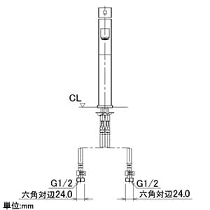 カクダイ 【生産完了品】シングルレバー混合栓 《RASATO》 洗面用 トール型 ブレードホースタイプ 一般・寒冷共用 取付穴35mm 吐水口高さ210mm シングルレバー混合栓 《RASATO》 洗面用 トール型 ブレードホースタイプ 一般・寒冷共用 取付穴35mm 吐水口高さ210mm 183-073 画像3