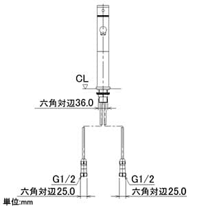 カクダイ 【生産完了品】シングルレバー混合栓 《SYATORA》 洗面用 トール型 節湯式 メッキ銅管タイプ 一般・寒冷共用 取付穴33〜36mm 吐水口高さ210mm シングルレバー混合栓 《SYATORA》 洗面用 トール型 節湯式 メッキ銅管タイプ 一般・寒冷共用 取付穴33〜36mm 吐水口高さ210mm 183-145 画像4