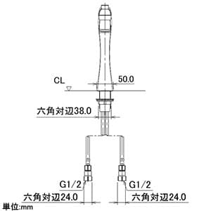 カクダイ 【販売終了】シングルレバー混合栓 《RATONA》 洗面用 ミドル型 ブレードホースタイプ 取付穴径34〜36mm 吐水口高さ178mm 逆流防止機能付 シングルレバー混合栓 《RATONA》 洗面用 ミドル型 ブレードホースタイプ 取付穴径34〜36mm 吐水口高さ178mm 逆流防止機能付 183-163 画像4