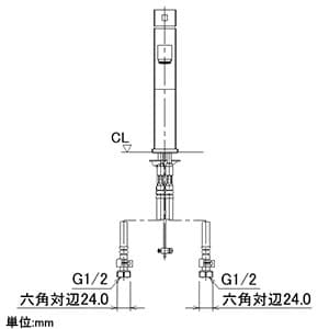 カクダイ 【生産完了品】シングルレバー混合栓 《RASATO》 洗面用 ミドル型 ブレードホースタイプ 取付穴35mm 一般・寒冷共用 吐水口高さ163mm 引棒付 シングルレバー混合栓 《RASATO》 洗面用 ミドル型 ブレードホースタイプ 取付穴35mm 一般・寒冷共用 吐水口高さ163mm 引棒付 183-148 画像3