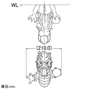 カクダイ 【販売終了】吐水口 《祥竜》 単水栓タイプ 専用バックハンガー付 吐水口 《祥竜》 単水栓タイプ 専用バックハンガー付 700-752 画像3