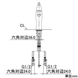 カクダイ 【生産完了品】シングルレバー混合栓 《アカガネ》 ブレードホースタイプ 取付穴径33〜35mm 吐水口高さ115mm 逆流防止機能・引棒付 シングルレバー混合栓 《アカガネ》 ブレードホースタイプ 取付穴径33〜35mm 吐水口高さ115mm 逆流防止機能・引棒付 183-116 画像3