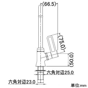 カクダイ 【生産完了品】立形自在水栓 浄水器取付専用 単水栓タイプ 呼び径13 W26山20 取付穴径22〜27mm 吐水口高さ191.5mm 90°開閉ハンドル機能付 立形自在水栓 浄水器取付専用 単水栓タイプ 呼び径13 W26山20 取付穴径22〜27mm 吐水口高さ191.5mm 90°開閉ハンドル機能付 700-725-13 画像3