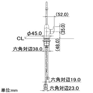 カクダイ 【販売終了】浄水器用元止め水栓 アンダーシンク浄水器用 単水栓タイプ 取付穴35〜37mm 吐水口高さ197mm 逆流防止・90°開閉ハンドル機能付 浄水器用元止め水栓 アンダーシンク浄水器用 単水栓タイプ 取付穴35〜37mm 吐水口高さ197mm 逆流防止・90°開閉ハンドル機能付 721-003 画像3