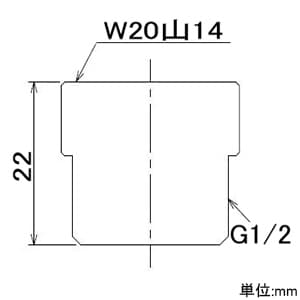 カクダイ 【販売終了】散水栓用アダプター 呼び径13 パッキン付 散水栓用アダプター 呼び径13 パッキン付 793-910-13 画像2