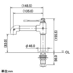 カクダイ 【販売終了】Da Reyaアイキャッチ水栓 《ちゅ〜カタン》 単水栓タイプ 呼び13 取付穴22〜27mm 吐水口高さ83mm 90°開閉ハンドル機能・テープ付 Da Reyaアイキャッチ水栓 《ちゅ〜カタン》 単水栓タイプ 呼び13 取付穴22〜27mm 吐水口高さ83mm 90°開閉ハンドル機能・テープ付 711-016-13 画像3