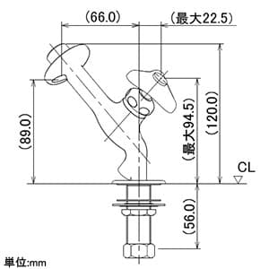 カクダイ 【生産完了品】Da Reyaアイキャッチ水栓 《誰や逆立ちさせたん》 単水栓タイプ 固定コマ式 呼び径13 取付穴径22〜27mm 吐水口高さ89mm Da Reyaアイキャッチ水栓 《誰や逆立ちさせたん》 単水栓タイプ 固定コマ式 呼び径13 取付穴径22〜27mm 吐水口高さ89mm 711-004-13 画像3