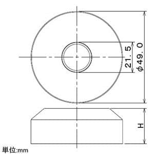 カクダイ 【販売終了】カバーザガネ 水栓取付ネジ穴用フランジ 高さ25mm カバーザガネ 水栓取付ネジ穴用フランジ 高さ25mm 101-772-25 画像2