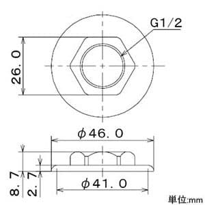 カクダイ 【生産完了品】ネジフランジ 呼び13用 ネジフランジ 呼び13用 0141 画像2