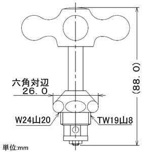 カクダイ 【販売終了】凍結防止水栓上部 固定コマ式 呼び13用 寒冷地仕様 凍結防止水栓上部 固定コマ式 呼び13用 寒冷地仕様 907-004 画像2