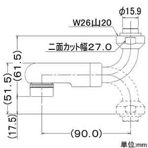 カクダイ 【販売終了】SUパイプ 標準径16mmタイプ 上向・下向兼用 整流器付 SUパイプ 標準径16mmタイプ 上向・下向兼用 整流器付 9129-90 画像2