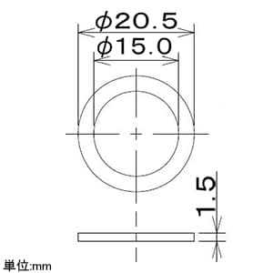 カクダイ 【販売終了】泡沫金具用パッキン W22山20内ネジ対応泡沫金具用 3枚入 泡沫金具用パッキン W22山20内ネジ対応泡沫金具用 3枚入 794-200 画像2