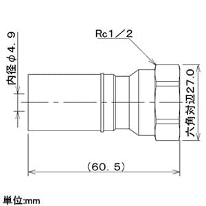 カクダイ 【販売終了】メタカポリクリア内ネジ 呼び径10A 三層管用ワンタッチ継手 メタカポリ専用 メタカポリクリア内ネジ 呼び径10A 三層管用ワンタッチ継手 メタカポリ専用 615-252-10A 画像2