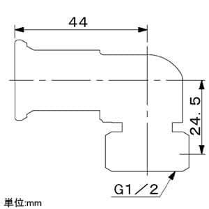 カクダイ 【販売終了】JKロックユニオンエルボアダプター 呼び径13A 架橋ポリエチレン管用ワンタッチ継手 JKロックユニオンエルボアダプター 呼び径13A 架橋ポリエチレン管用ワンタッチ継手 610-015-13A 画像2